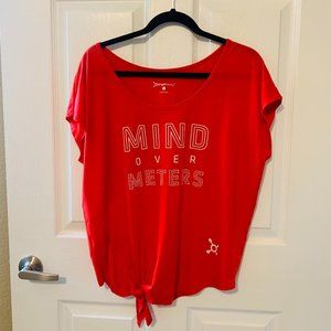 Orangetheory Fitness Women's Red Mind Over Meters Tee, Size L, EUC